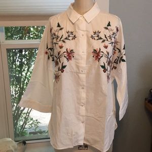 Embroidered Zara button down